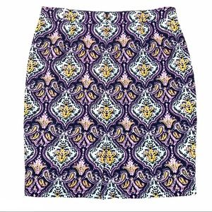 J. Crew The Pencil Skirt multicolor mosaic size 10